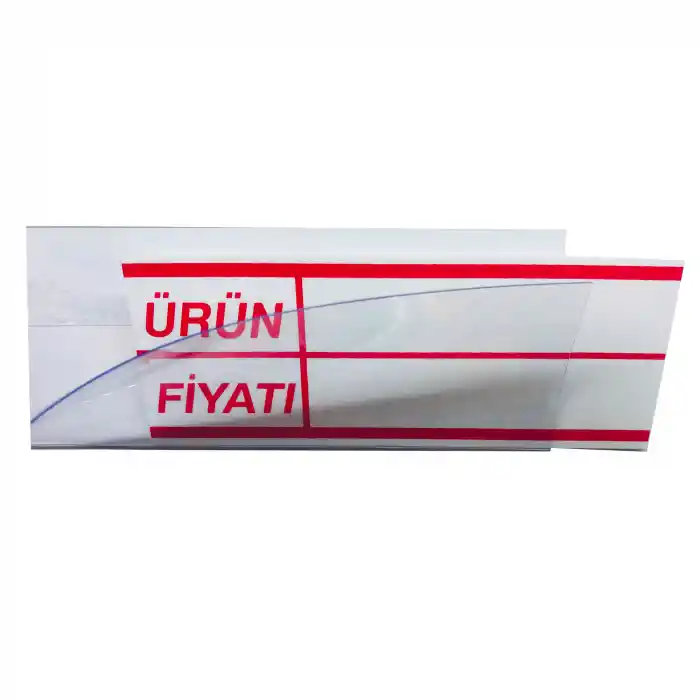 Pvc Arkası Yapışkanlı Raf Önü Fiyat Etiketliği + Silinebilir Raf Etiketi 50li Set
