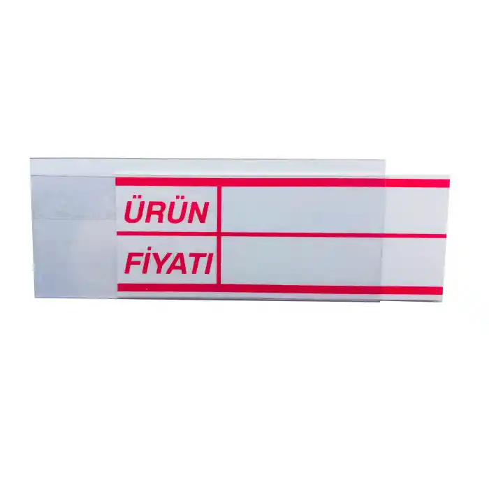 Pvc Arkası Yapışkanlı Raf Önü Fiyat Etiketliği + Silinebilir Raf Etiketi 50li Set