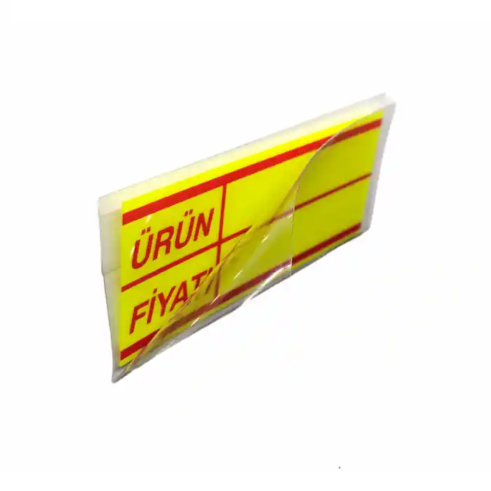 Pvc Arkası Yapışkanlı Raf Önü Fiyat Etiketliği + Silinebilir Fiyat Etiketi 50li Set