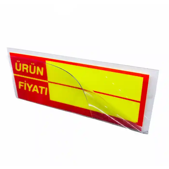 Pvc Arkası Yapışkanlı Raf Önü Fiyat Etiketliği + Silinebilir Fiyat Etiketi 50 li Set
