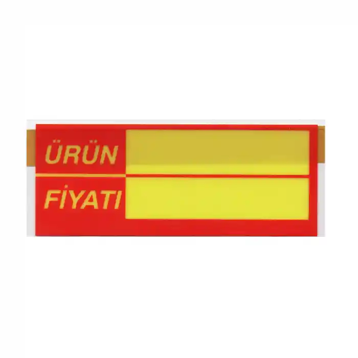 Pvc Arkası Yapışkanlı Raf Önü Fiyat Etiketliği + Silinebilir Fiyat Etiketi