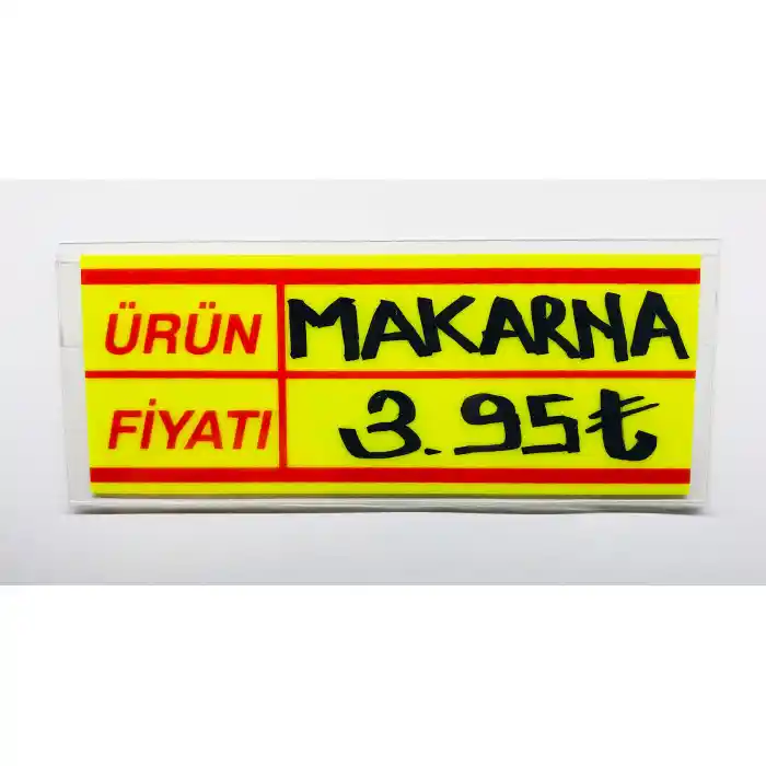 Pvc Arkası Yapışkanlı Raf Önü Fiyat Etiketliği + Silinebilir Fiyat Etiketi 100lü Set