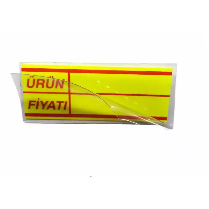 Pvc Arkası Yapışkanlı Raf Önü Fiyat Etiketliği + Silinebilir Fiyat Etiketi 100lü Set