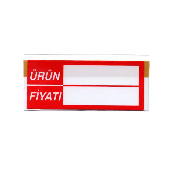 Pvc Arkası Yapışkanlı Raf Önü Fiyat Etiketliği + Silinebilir Fiyat Etiketi 100lü Set