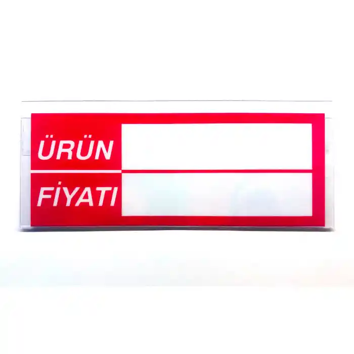 Pvc Arkası Yapışkanlı Raf Önü Fiyat Etiketliği + Silinebilir Fiyat Etiketi 100lü Set