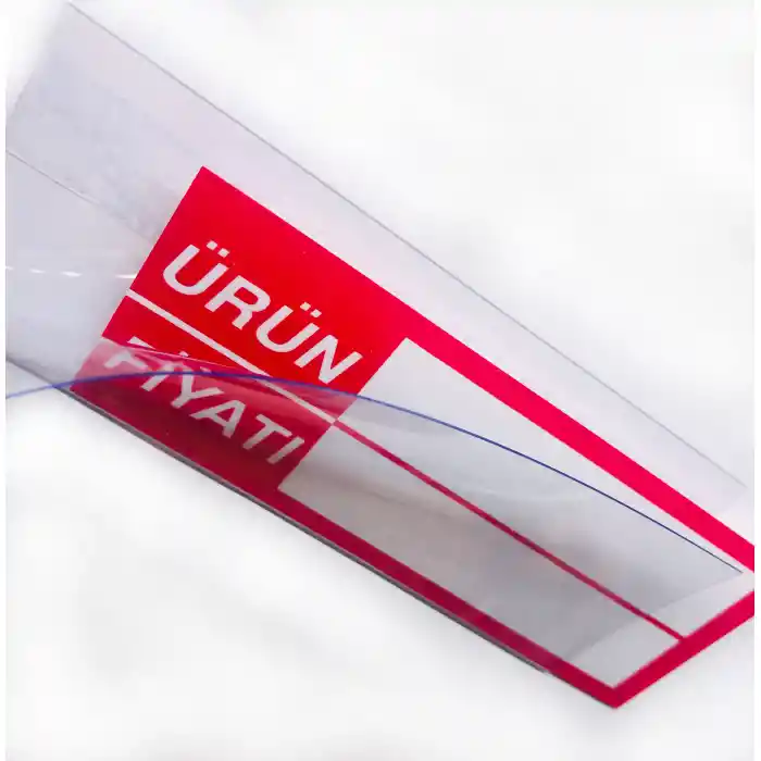 Pvc Arkası Yapışkanlı Raf Önü Fiyat Etiketliği + Silinebilir Fiyat Etiketi 100lü Set