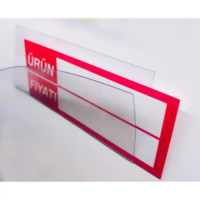 Pvc Arkası Yapışkanlı Raf Önü Fiyat Etiketliği + Silinebilir Fiyat Etiketi 100lü Set