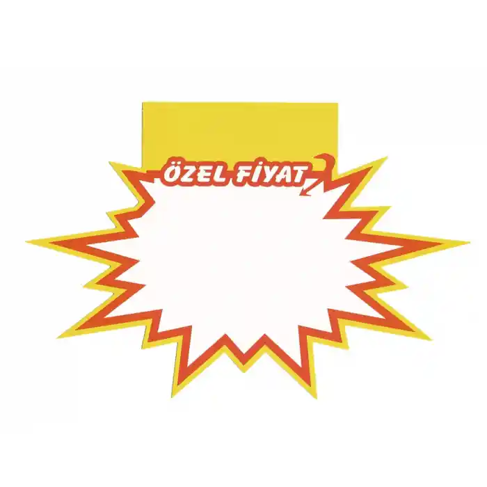 Raf Önü Rafa Geçmeli Özel Fiyat Baskılı Yıldızlı Fiyat Etiketi 15x12 cm.50 Ad.