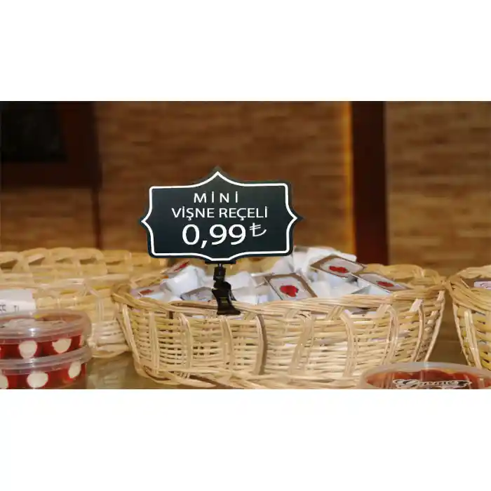 Kirtasiyeavm Mini Mandal Etiket Tutucu ve Yaz / Sil Siyah Yıldız Şekilli Fiyat Etiketi 10 lu Pk