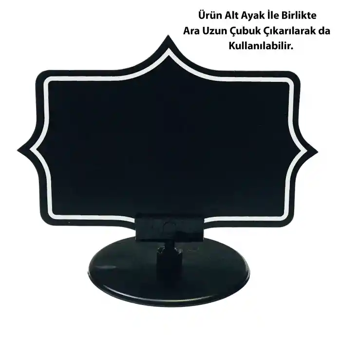 PVC Yazılıp-Silinebilen Ayaklı Siyah Yıldız Fiyat Etiketi 5 Ad./Pk.