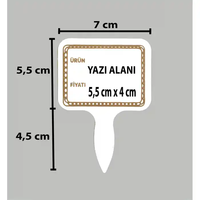 Yaz-Sil Tatlıcı Baharat Kuruyemişci Mini Fiyat Etiketi 20 li Pk
