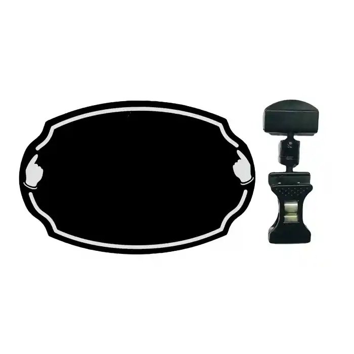 Mandallı Yaz/Sil Siyah Pvc Elips Fiyat Etiketi 10 lu Pk