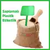 MT Açılı Saplanabilir Cepli Plastik Etiket 10 adet Yeşil