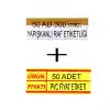 Pvc Arkası Yapışkanlı Raf Önü Fiyat Etiketliği + Silinebilir Fiyat Etiketi 50li Set