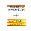 Pvc Arkası Yapışkanlı Raf Önü Fiyat Etiketliği + Silinebilir Fiyat Etiketi 100lü Set