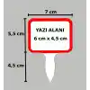 Silinebilir PVC Tatlıcı Baharat Kuruyemişci Mini Fiyat Etiketi 20 li Pk