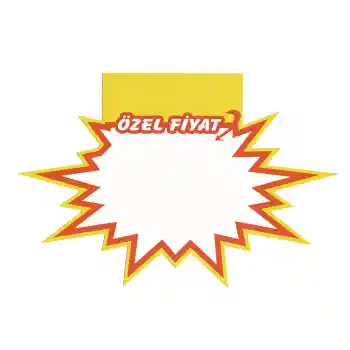 Market Raf Önü Yıldızlı Etiket Özel Fiyat Baskılı 15x12cm.100lü Pk.