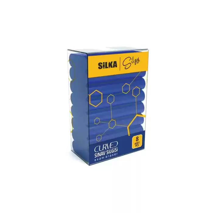 Silka Curved Sınav Silgisi 8 Li Paket Sg53