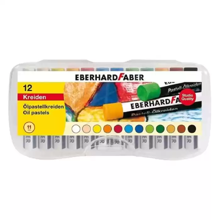 Eberhardfaber 12 Renk Pastel Boya Plastik Kutu Ef-522013