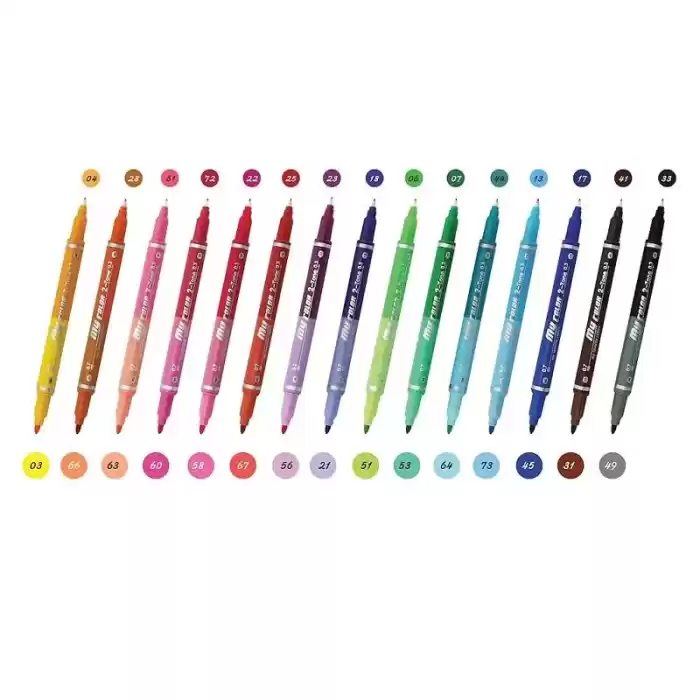 Donga My Color 2 Çift Taraflı Keçeli Kalem Renkli(adet)