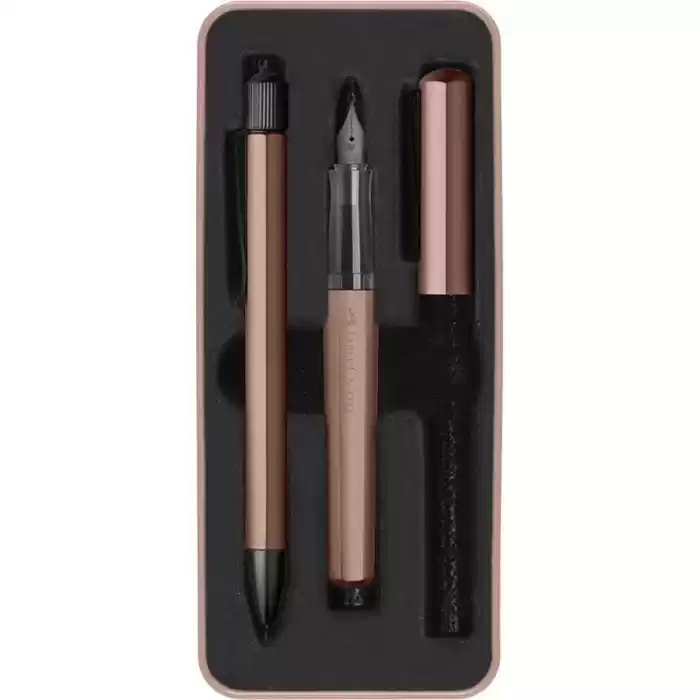 Faber Hexo Dolma&Tükenmez Kalem Set Bronz 51911405890