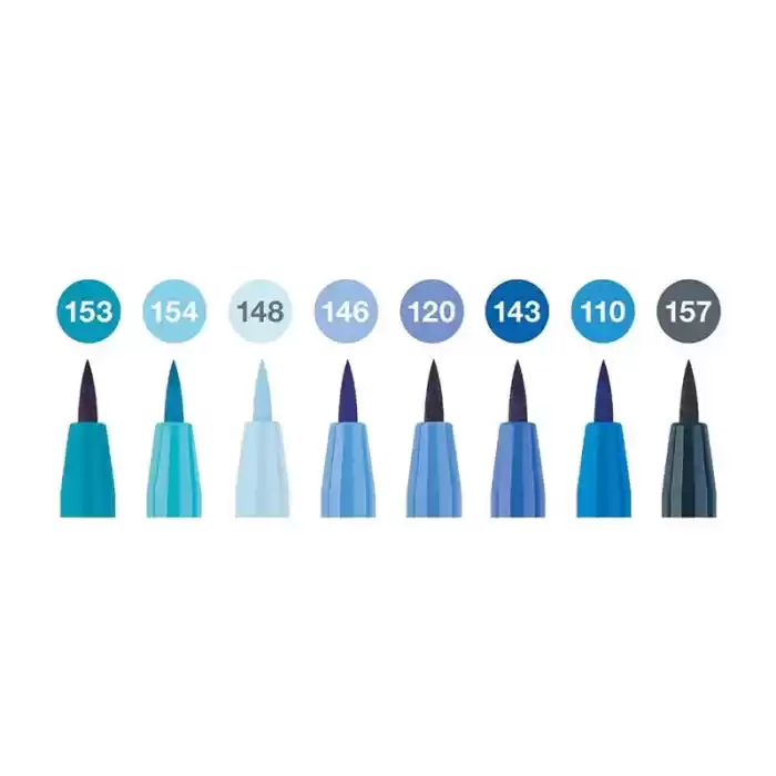 Faber Pıtt Artist Pen Fırça Uçlu Çizim Kalemi 8 Li Mavi Tonlar 881671730