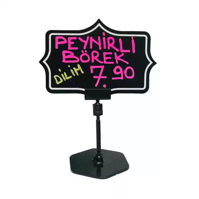 Kırtasiyeavm Ayaklı Etiket Tutucu ve Yıldız Şekilli Yaz/Sil Fiyat Etiketi 10lu Paket