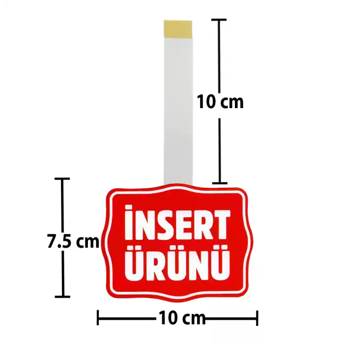 MT Sarkıtmalı Salllanan Etiket İnsert Ürünü 10 adet 10cmx7,5cm Pvc