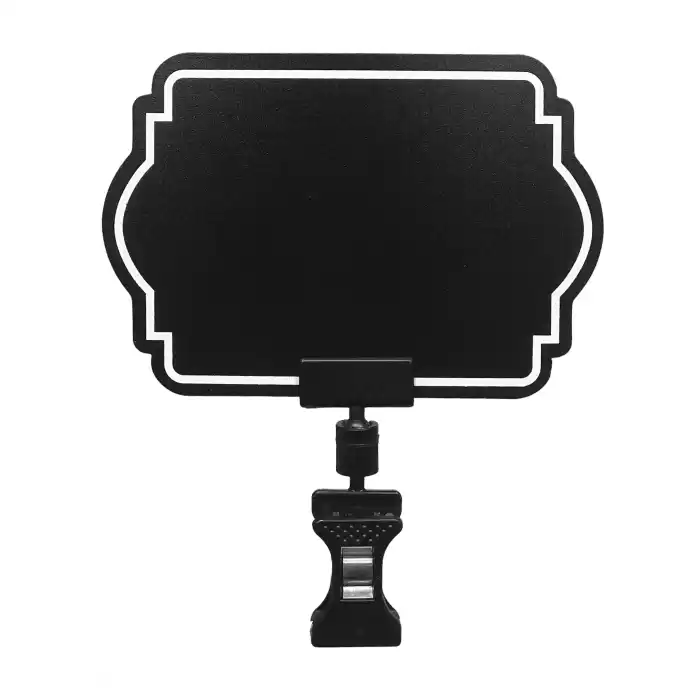 MT Yaz/Sil Siyah PVC Fiyat Etiketi ve Mini Mandal Etiket Tutucu 10 lu Set