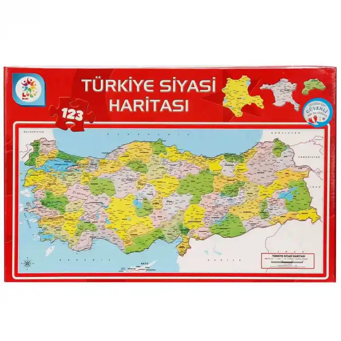 123 Parça Puzzle Türkiye Siyasi Haritası