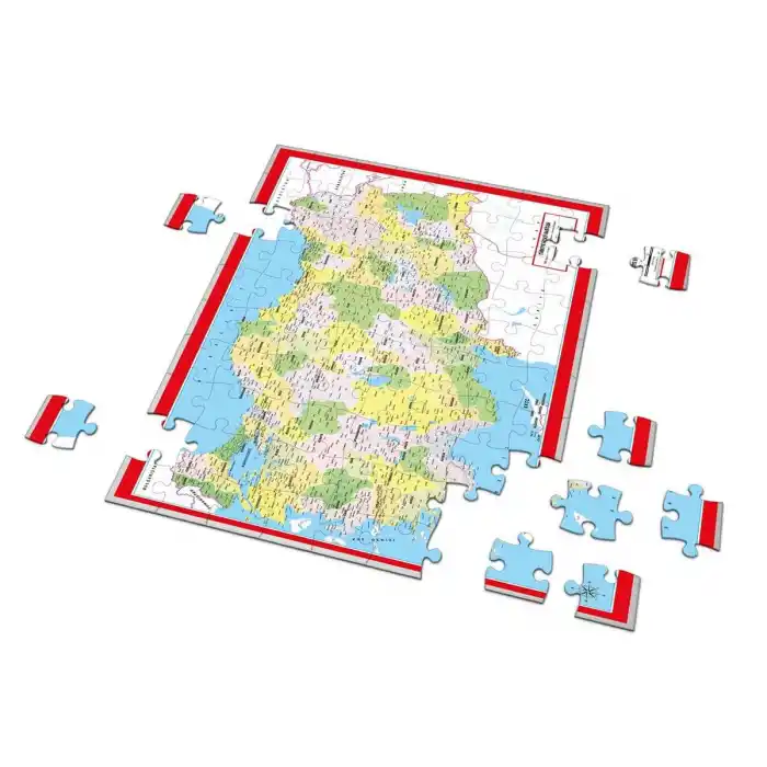 123 Parça Puzzle Türkiye Siyasi Haritası