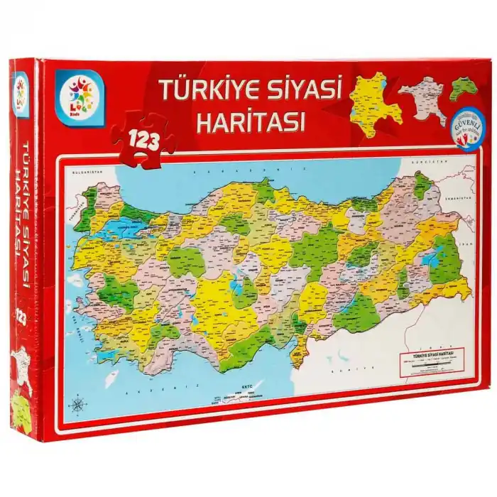 123 Parça Puzzle Türkiye Siyasi Haritası