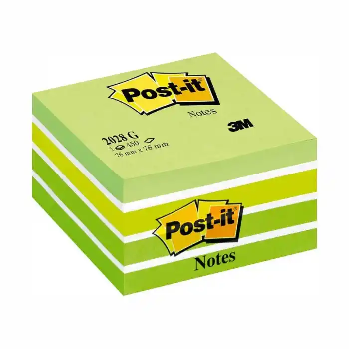 3M 2028-G YEŞİL TONLARI  POST-IT 76X76MM 450YP.