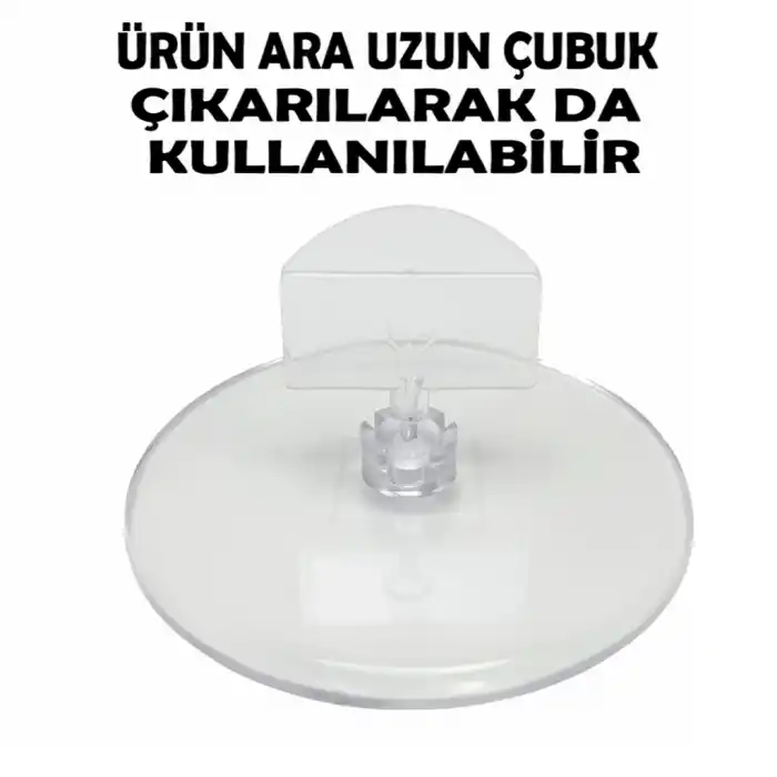 Yuvarlak Ayaklı Etiket Tutucu Şeffaf Yuvarlak Ayaklı Etiketlik 10 Adet