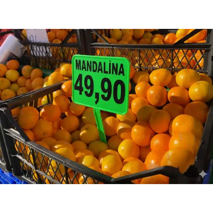 MT Bakliyatçı Fiyat Etiketi Yeşil 10 Adet B.Boy Yaz Sil