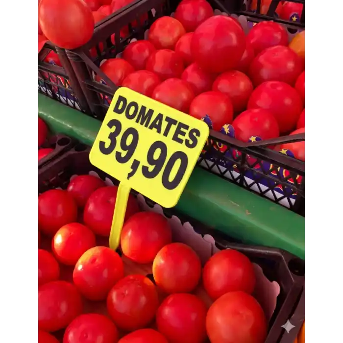 MT Bakliyatçı Fiyat Etiketi Sarı 10 Adet Büyük Boy