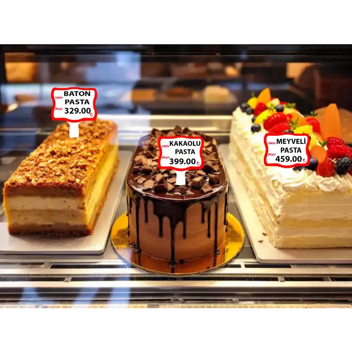 PVC Yaz-Sil Tatlıcı Baharat Kuruyemişci Fiyat Etiketi 20 li Pk