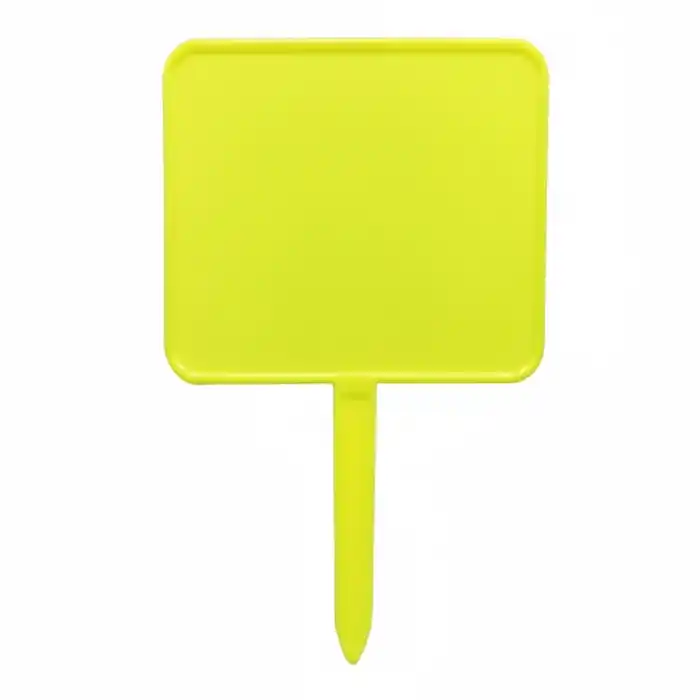 Açılı Saplamalı Plastik Pazarcı Fiyat Etiketi Küçük Boy Fosforlu Sarı 10 Adet