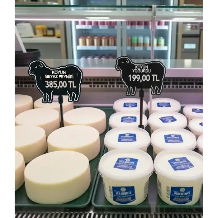 PVC Yaz Sil Ayaklı Etiket Tutuculu Kuzu / Koyun Fiyat Etiketi 10 lu Pk.