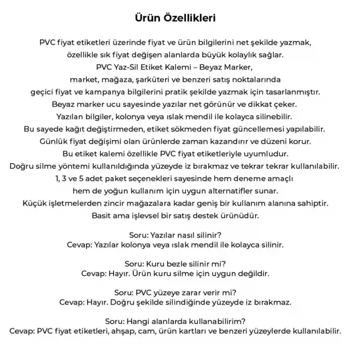 Siyah PVC Etiket Kalemi Beyaz Renk Yaz-Sil Etiket Kalemi 1 Adet Beyaz Marker Silinebilir Etiket Yazı Kalemi