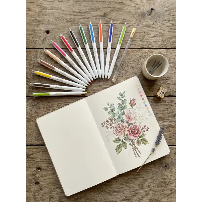 PİANO 605447 IMAGE VERSATİL SİLİNEBİLİR KURUBOYA KALEMİ 12 RENK