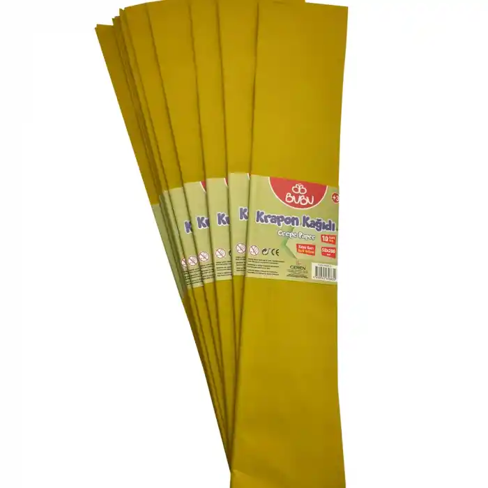 BU-BU KR0015 KRAPON KAĞIDI 10 LU KOYU SARI