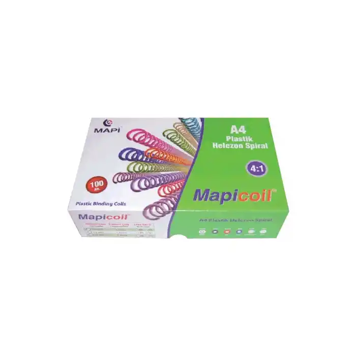 MAPİ PLASTİK HELEZON SPİRAL 4:1 20 MM ŞEFFAF 100 LÜ POŞET 2362004