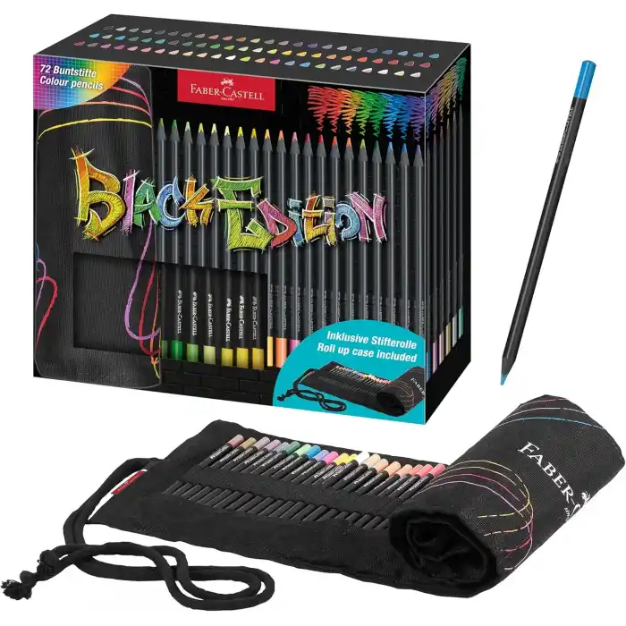 FABER BLACK EDİTİON 72 RENK KURU BOYA KALEMİ RULO 11164180