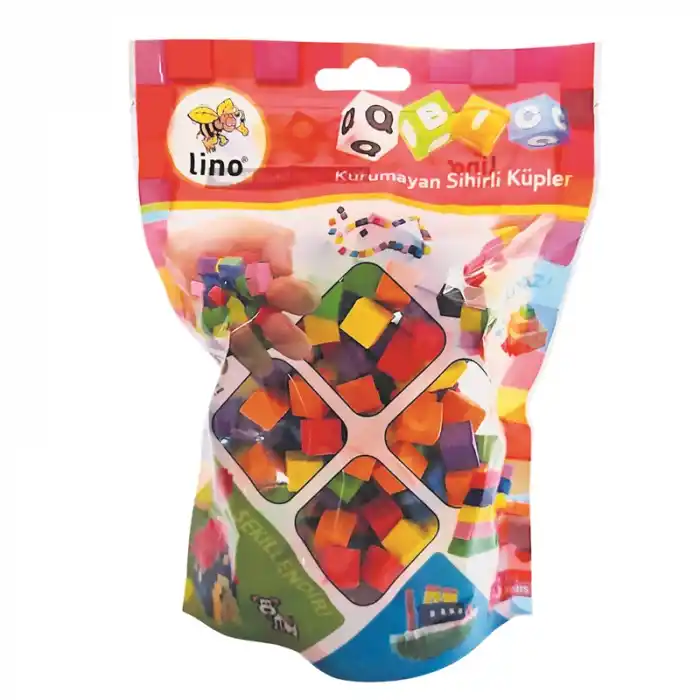 LINO LN-803 QBIC KURUMAYAN SİHİRLİ KÜPLER KİLİTLİ PAKET 8 RENK 210 GR