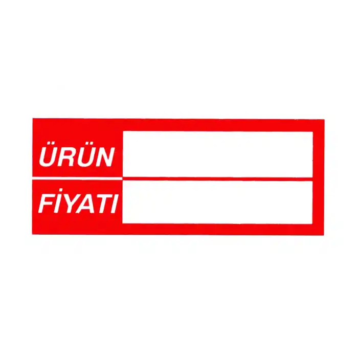 PVC Yaz-Sil Raf Profil İçi Fiyat Etiketi 50li Pk. 3,8x10cm