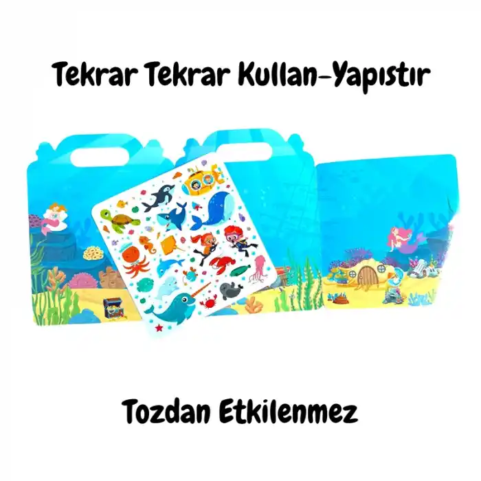 LINO TEKRAR KULLANILABİLİR İLK STİCKER KİTABIM OCEAN ANIMALS LS-502
