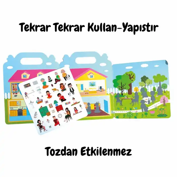 LINO TEKRAR KULLANILABİLİR İLK STİCKER KİTABIM MY HOUSE LS-503
