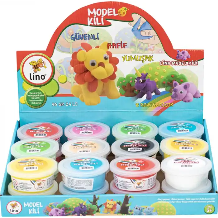 LINO MODEL OYUN HAMURU 30 GR KARIŞIK RENK LN-2430