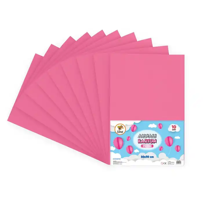 LINO 2708JQ-P PEMBE AYNALI KAĞIT 50X70 CM 10 LU